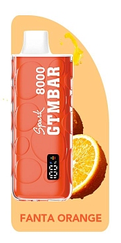 GTM Bar Spark 8000 одноразовый POD "Fanta orange" 20мг.